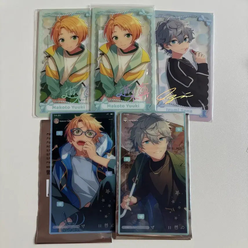 [BUNJANG] Ensemble Stars Chibi Pop-up Clear Card Bundle Set (Makoto, Izumi) / 일괄> 앙스타 중스타 치비팝업 마코토 이즈미 클리어카드