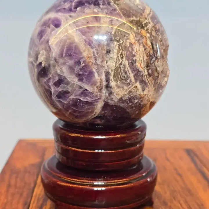 [BUNJANG] Amethyst Sphere Polished Stone Mineral Specimen / 26072109 컬러가 영롱한 자수정 구가공석 수석 광물 수석 팝니다