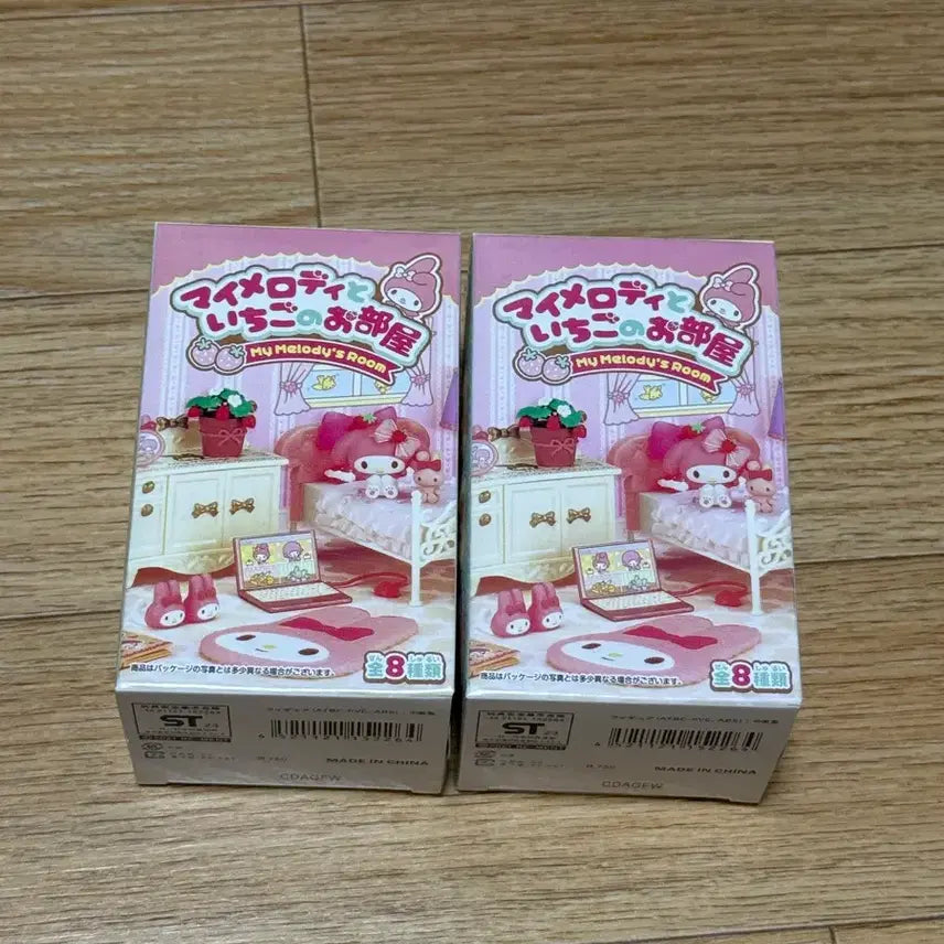 [BUNJANG] My Melody Strawberry Room Re-Ment Bundle Set (2 Pieces) / 마이멜로디와 딸기 방 리멘트 2개일괄