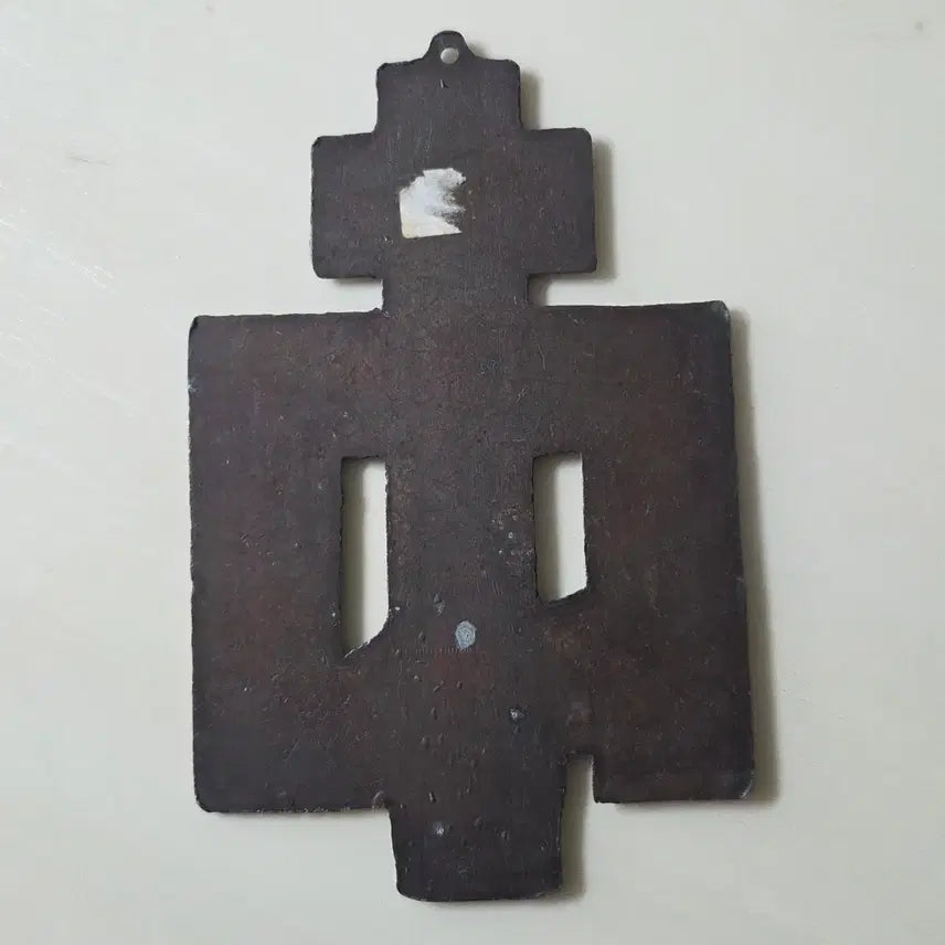 [BUNJANG] Italian Antique Brass Crucifix with Jesus and Saints / 이탈리아 앤틱 십자가 예수님 천주교 십자가 황동
