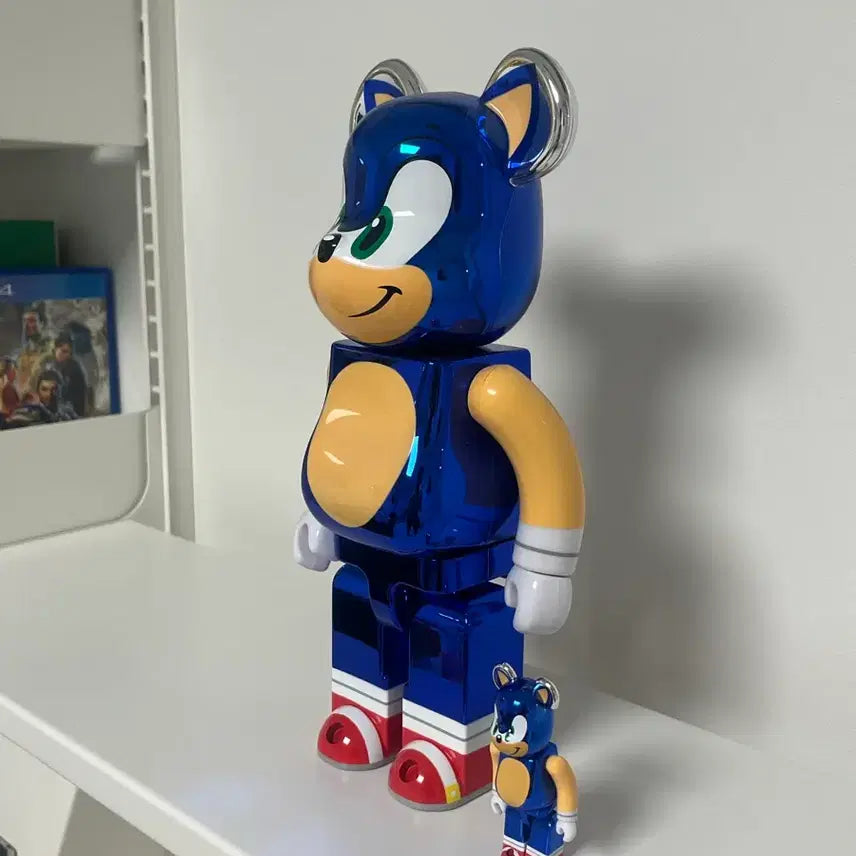 [BUNJANG] Bearbrick Sonic the Hedgehog 400% &amp; 100% Figure Set / 소닉 크롬 베어브릭 400% 100%