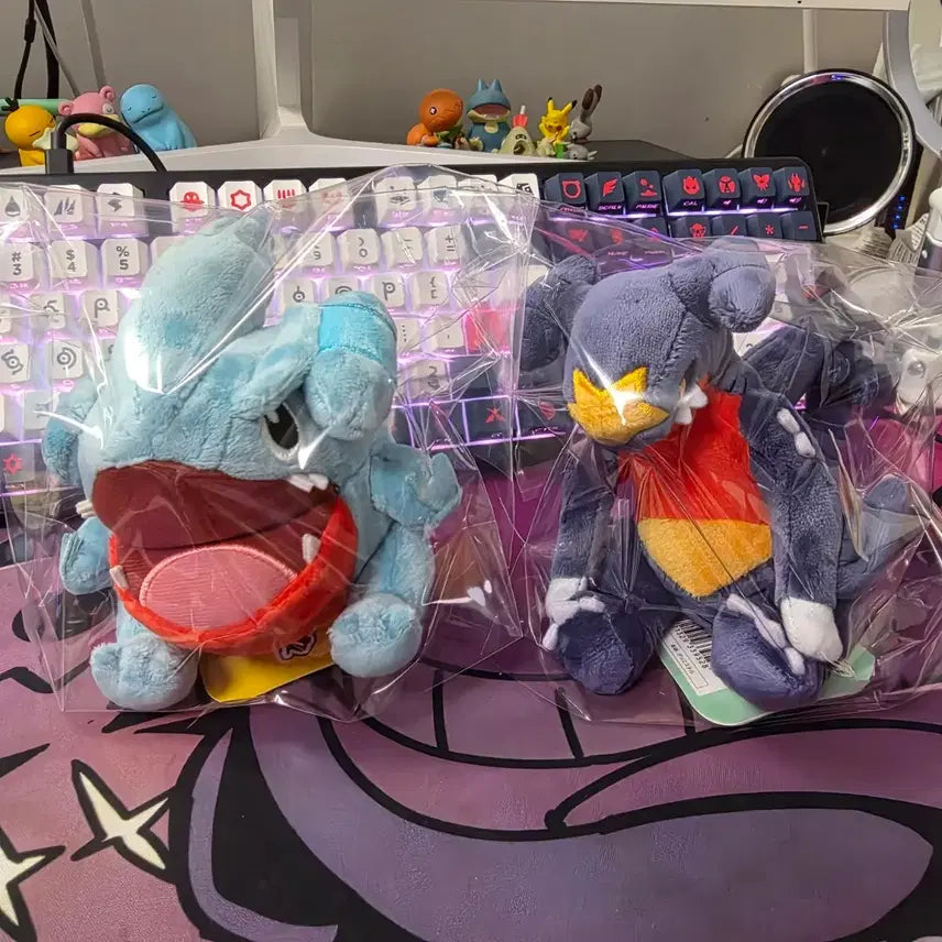 [BUNJANG] Pokemon fit Garchomp, Salamence Plush Set / (새상품/일괄) 포켓몬 fit 딥상어동, 한카리아스 봉제인형