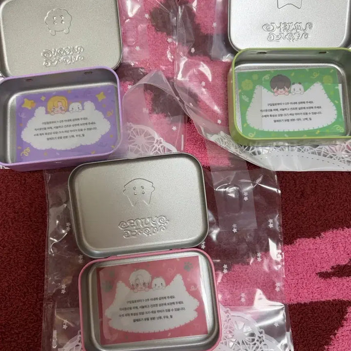 [BUNJANG] PLAVE Noah Eunho Hamin Birthday Cookie Tin Case Bundle Set / 일괄) 플레이브 노아 은호 하민 생일 쿠키 틴케이스 양도