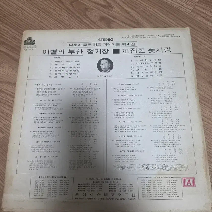[BUNJANG] Na Hoon-a Golden Hit Parade Vol. 4 LP / 나훈아 골든 히트 퍼레이드 제4집 LP