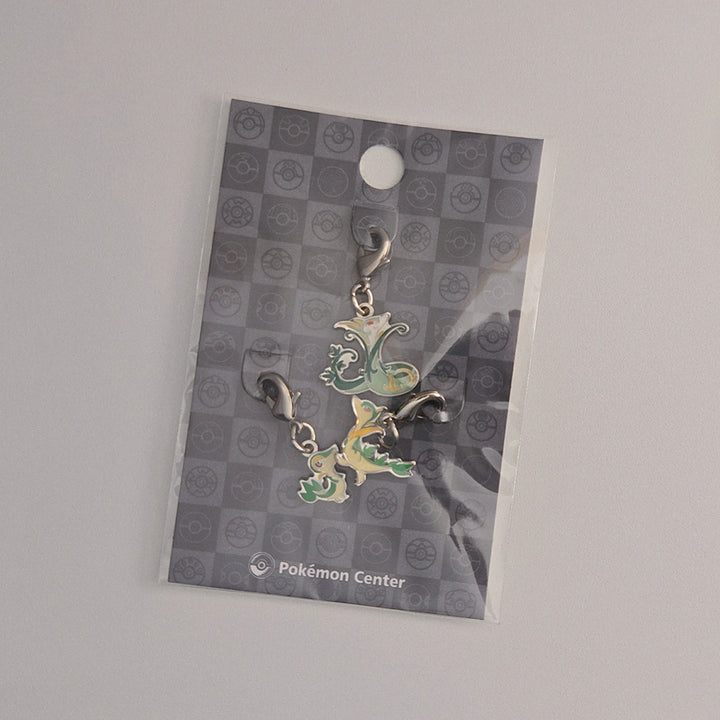 [BUNJANG] Pokemon Serperior Metal Charm &amp; Accelgor Acrylic Keyring Set / 포켓몬 주리비얀 샤로다 메탈참 키링 굿즈