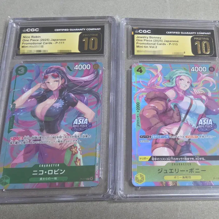 [BUNJANG] One Piece Card CGC Pristine 10 Bonney, Robin Asia Promo / 원피스카드 CGC 프리스틴 10 보니, 로빈 ASIA PROMO