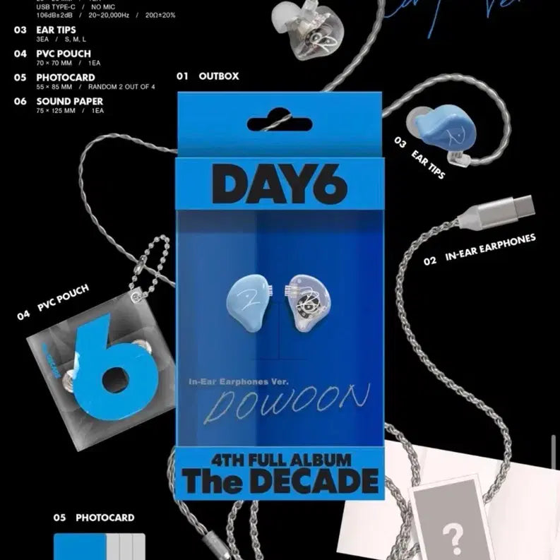 [BUNJANG] DAY6 4th Album The DECADE In-Ear Earphones ver. DoWoon / DAY6 4집 앨범 The DECADE 인이어 이어폰 ver. 도운
