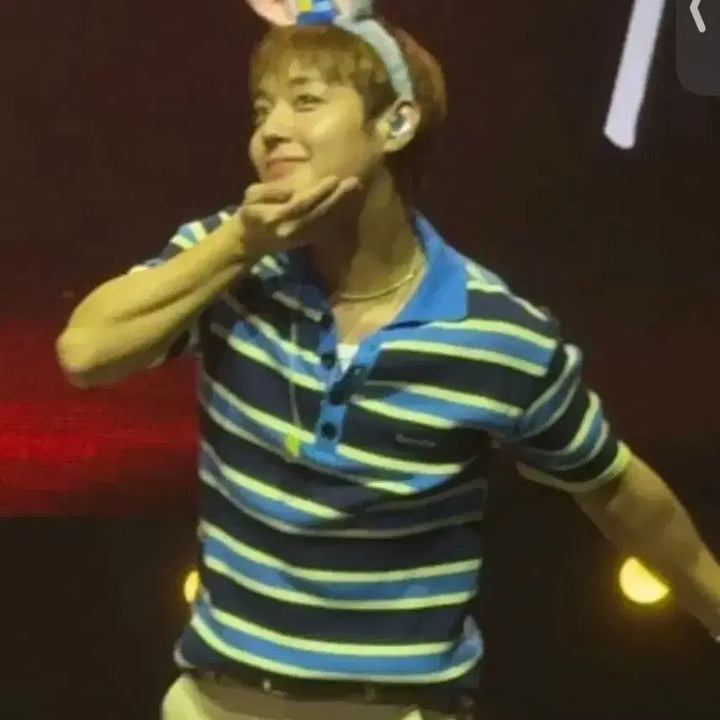 [BUNJANG] ANDERSSON BELL "BRAD STRIPE POLO SWEAT" Size M / 박지훈 팬미팅 같은자리 상의 손민수템 : 앤더슨벨