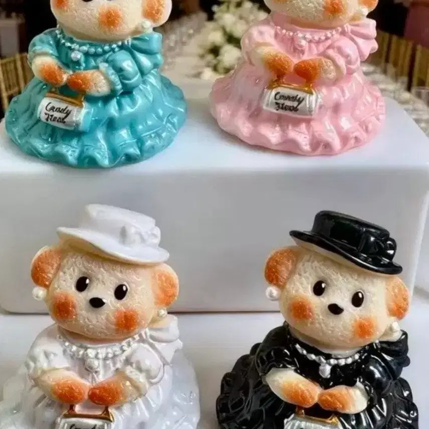 [BUNJANG] Wedding Puppy Figurines Set of 4 / 웨딩댕댕이 피규어 4종세트