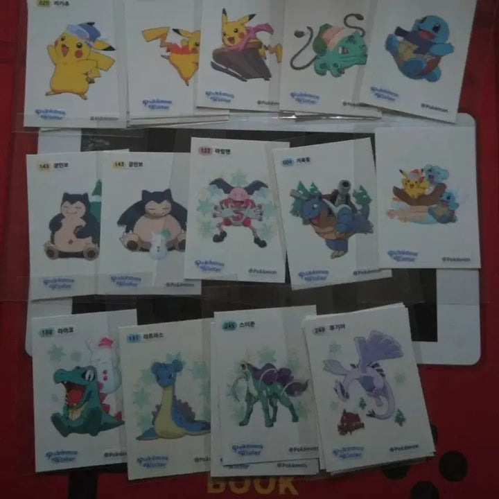 [BUNJANG] Pokemon Winter Bread Seal Sticker Set / 포켓몬 띠부씰 윈터 호빵씰