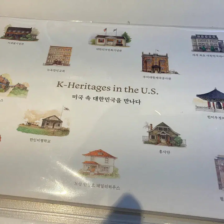 [BUNJANG] Republic of Korea Keychain &amp; Postcard Calendar Set / [ 미사용 새제품] 미국 속 대한민국 열쇠고리 키링 및 엽서 달력 세트