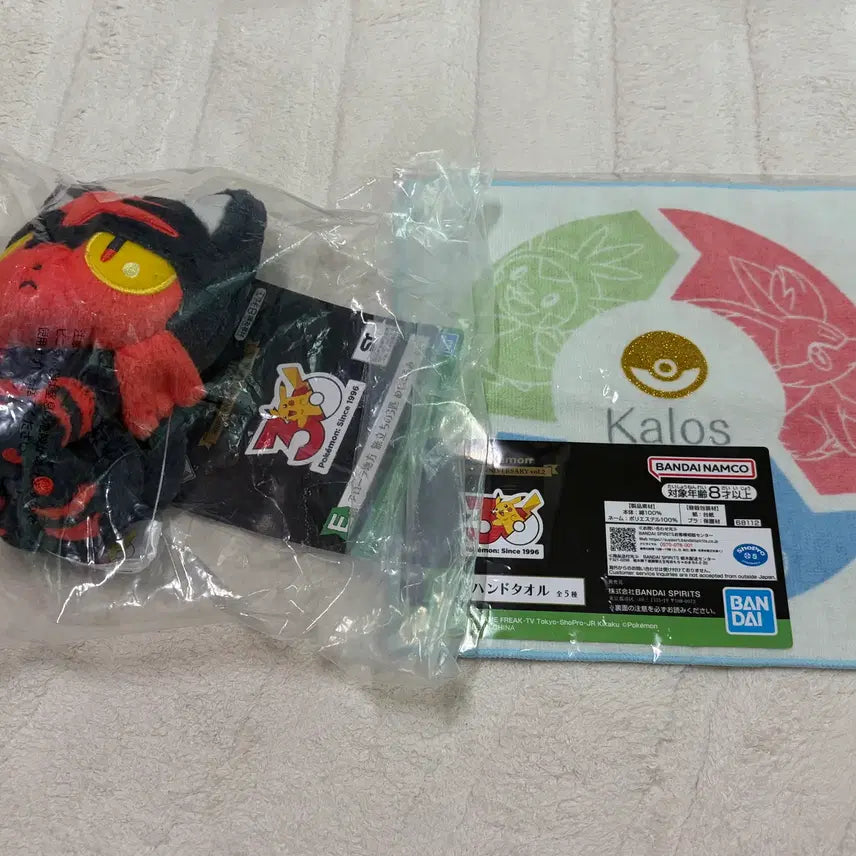 [BUNJANG] Pokemon 30th Anniversary Ichiban Kuji E Prize Fennekin &amp; Hand Towel Bundle Set / 포켓몬스터 30주년 이치방쿠지/제일복권 E상 냐오불 + 핸드타올 일괄