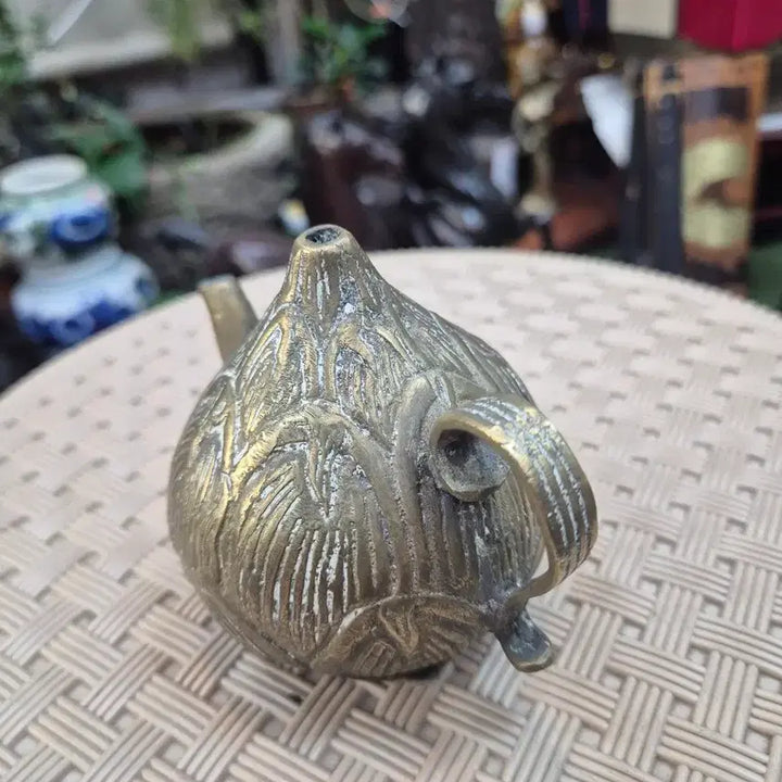 [BUNJANG] Bronze Lotus Inkstone Holder / 동제품 연꽃연적