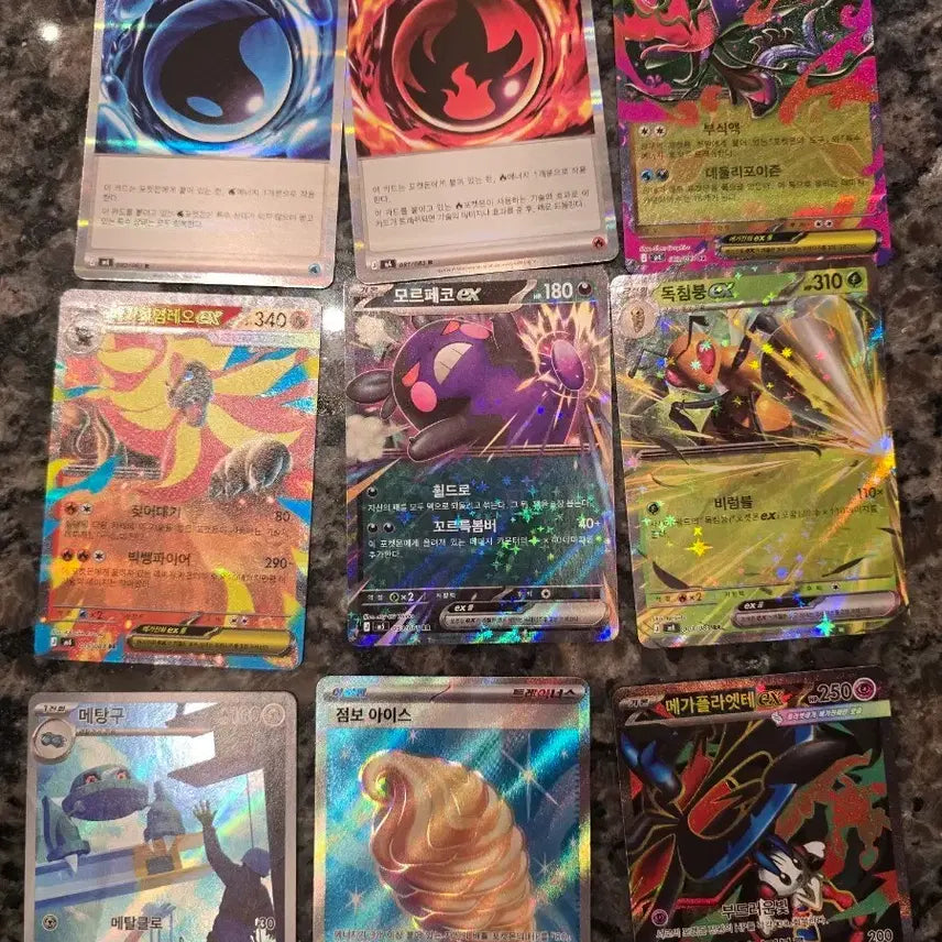 [BUNJANG] Pokemon Cards Bundle Set (Mega Pidgeot EX SR Included) / 메가플라엣테 ex sr  외 8장