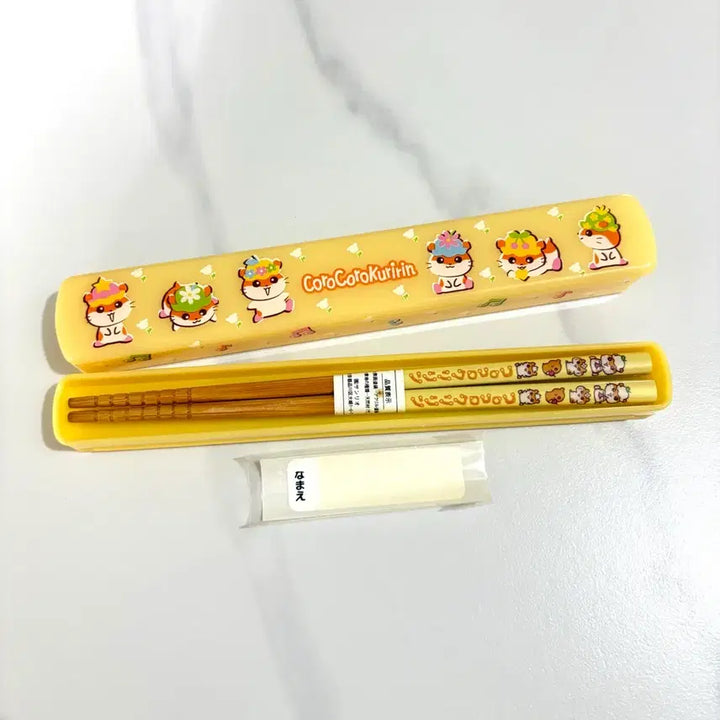 [BUNJANG] Vintage Korokoro Kuririn Chopstick Case Set / 고전 코로코로쿠리링 젓가락 케이스 세트