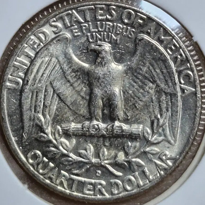 [BUNJANG] 1963-D Washington Quarter Silver Coin 90% Double Rim RPM Error Uncirculated / 1963년D 워싱턴 쿼터 은화90% 더블 림 RPM.주조 에러. 완전 미사용