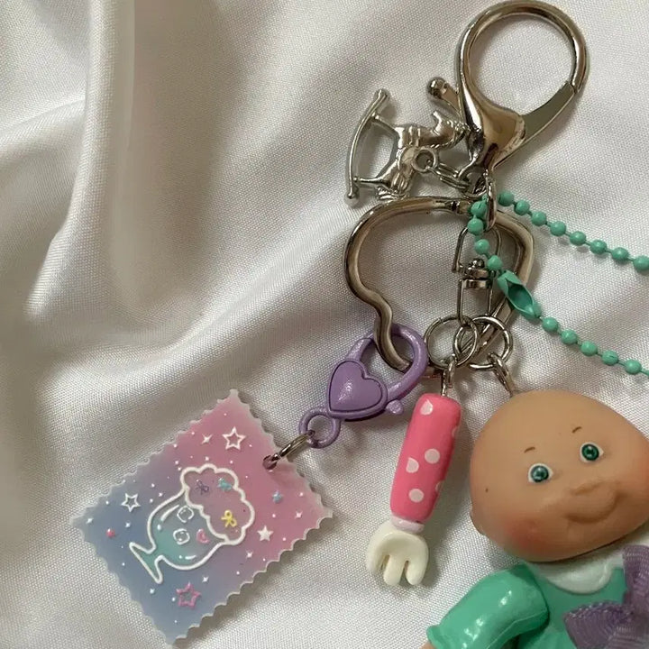 [BUNJANG] Vintage Cabbage Doll Figure Keychain / 레어템) 빈티지 양배추 피규어 인형 키링