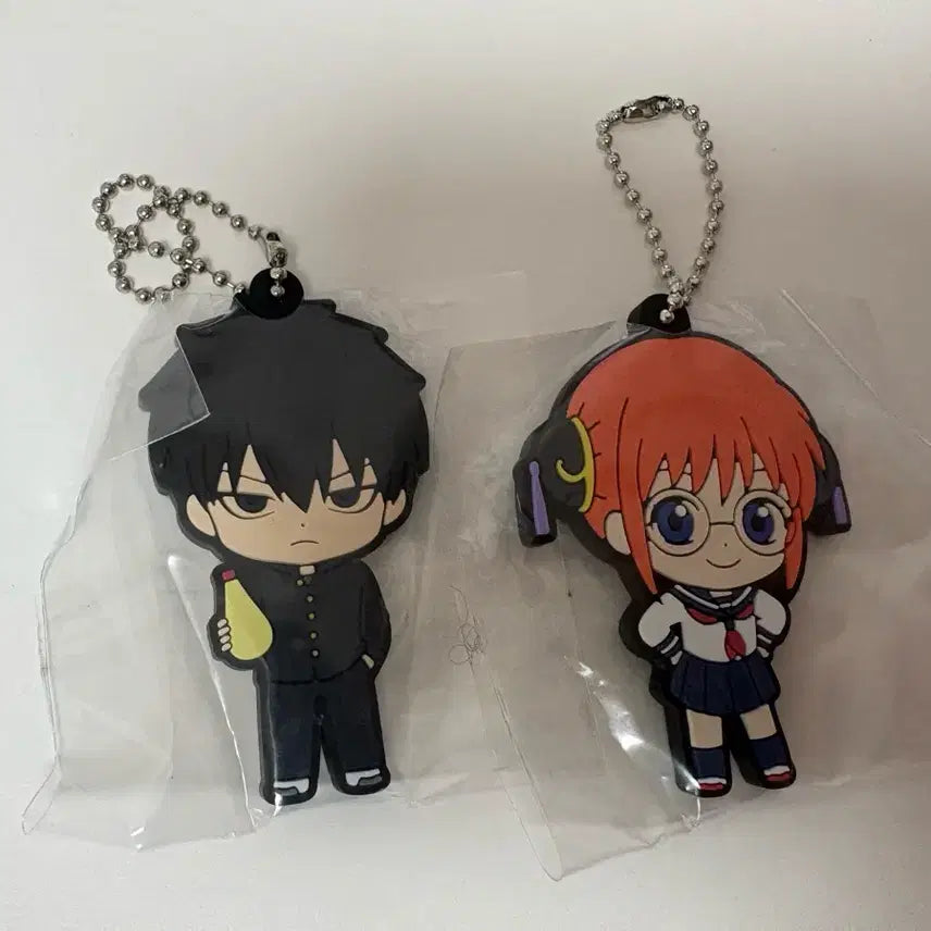 [BUNJANG] Gintama Hijikata Kagura Rubber Keychain Set (Sam&