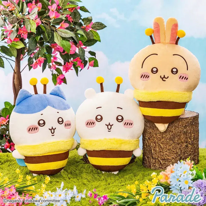 [BUNJANG] Chiikawa Honeybee Plush 30cm Large Costume Doll / 먼작귀 치이카와 꿀벌 인형 30cm 코스튬 대형 빅 누이 캐릭터 나가노 굿즈