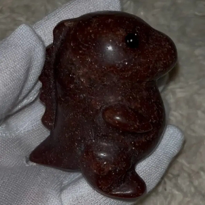 [BUNJANG] Natural Strawberry Quartz Dinosaur Carving Stone / 천연 원석 스트로베리 쿼츠 딸기 수정 공룡 카빙 돌 천연석 크리스탈