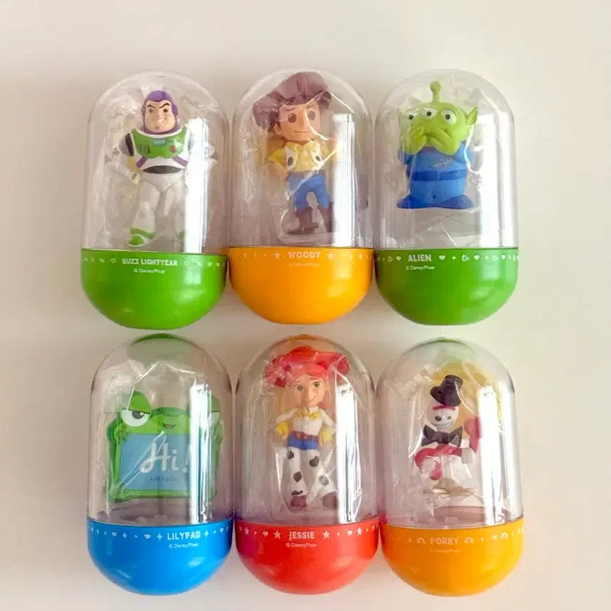 [BUNJANG] Disney Pixar Toy Story Capsule LED Figure 6 Figure Set / 토이스토리 캡슐 LED조명 피규어 6종 일괄 세트