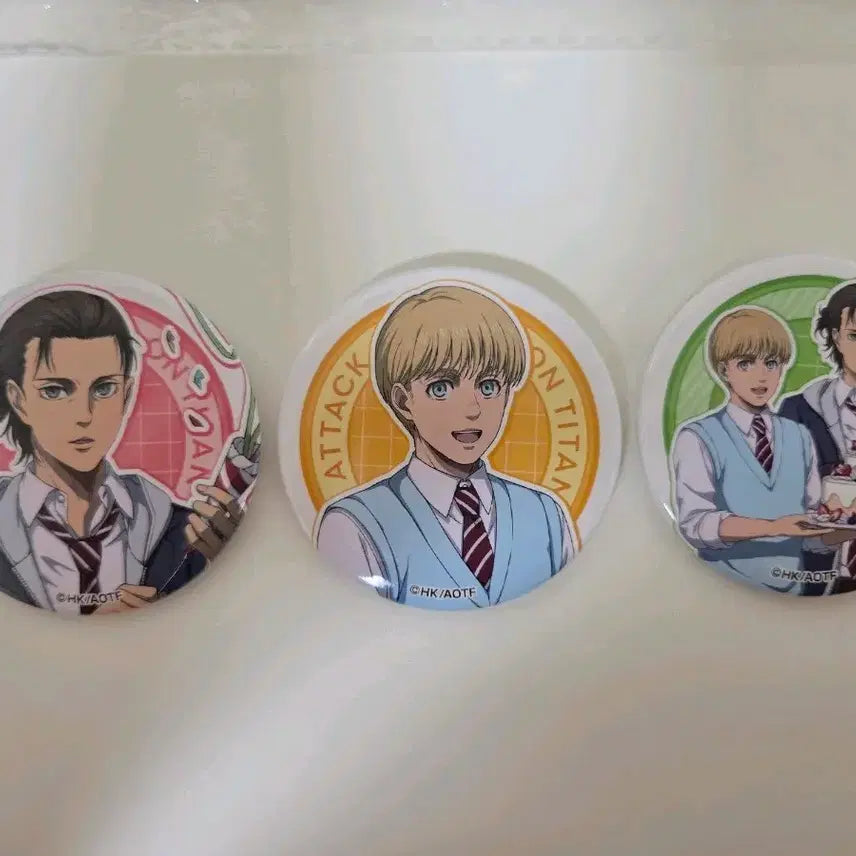 [BUNJANG] Attack on Titan Eren Armin Can Badge Bundle Set / 진격의 거인 에렌, 아르민 캔뱃지 일괄