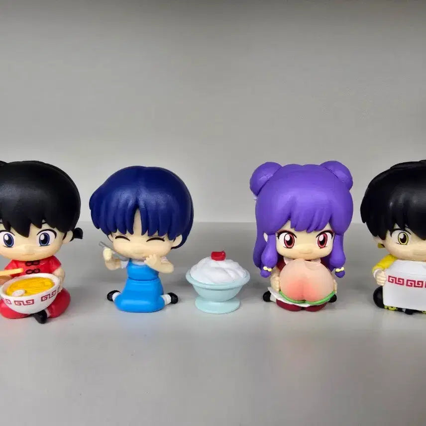 [BUNJANG] Ranma 1/2 Mogumogu Yumyum Figure Set / 란마 모구모구 냠냠  란마 샴푸 아카네 료가