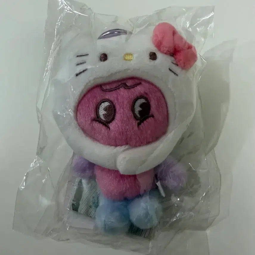 [BUNJANG] SHINee Key Hello Kitty Fluffy Doll Keychain (Sealed) / 미개봉) 샤이니 키 헬로키티 복실이 인형 키링