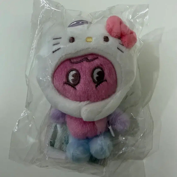 [BUNJANG] SHINee Key Hello Kitty Fluffy Doll Keychain (Sealed) / 미개봉) 샤이니 키 헬로키티 복실이 인형 키링