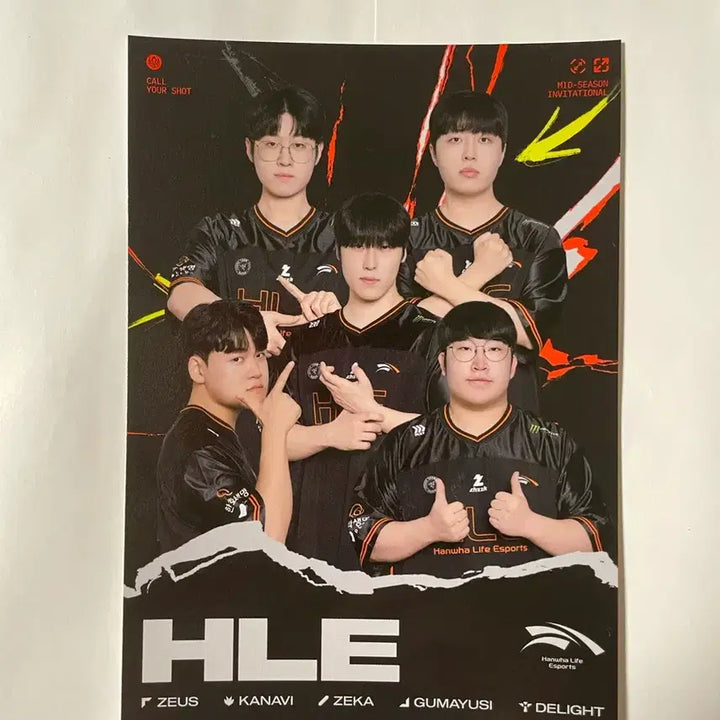 [BUNJANG] MSI Fan Festa HLE Esports Team Player Autograph Photo Set / MSI 팬페스타 한화생명 HLE 한생 제우스 카나비 제카 구마유시 딜라이트