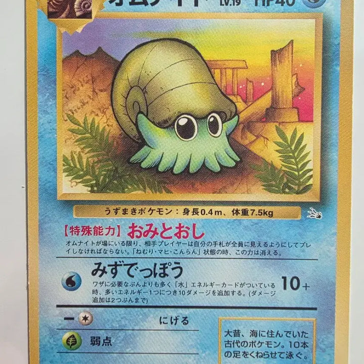 [BUNJANG] Pokemon Card 1996 Early Omanyte / 포켓몬카드 1996 초기 암나이트