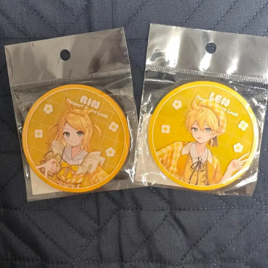 [BUNJANG] Hatsune Miku Retro Flower Pop-up Kagamine Rin Len Acrylic Coaster Bundle Set / 카가미네 린 렌 아크릴 코스터 일괄 [하츠네 미쿠 레트로 플라워 팝업]