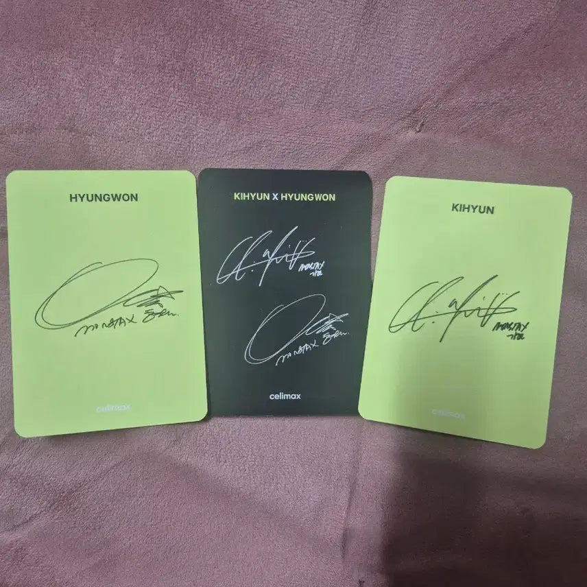 [BUNJANG] MONSTA X Kihyun Hyungwon Photocard Bundle Set / 몬스타엑스 기현 형원 포카 3장 일괄 _ 셀리맥스 몬스타엑스 기현 형원 포토카드