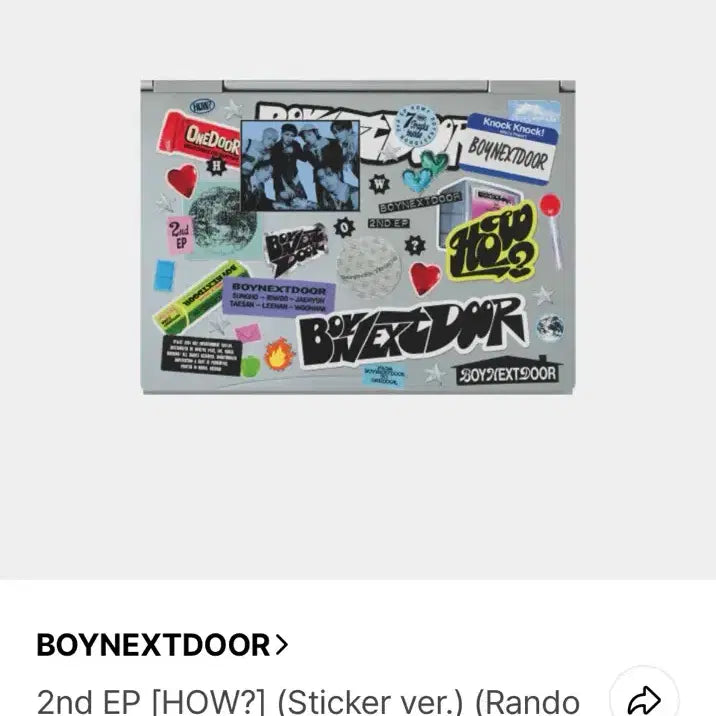 [BUNJANG] BOYNEXTDOOR 2nd EP [HOW?] Sticker Ver. / BOYNEXTDOOR 2nd EP [HOW?] 스티커 ver
