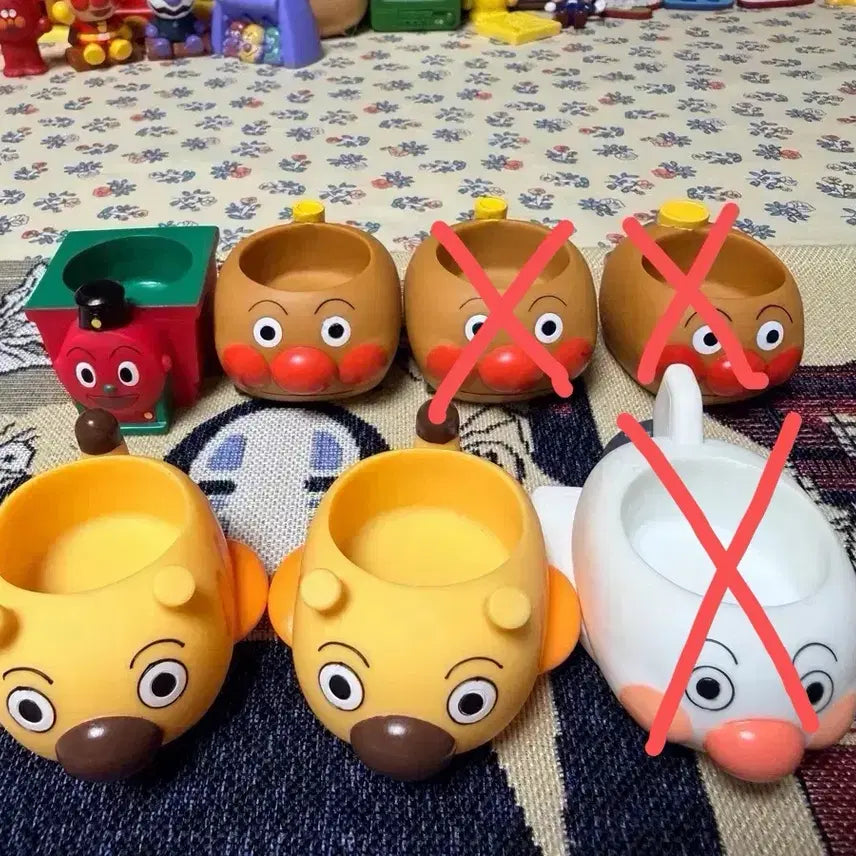 [BUNJANG] Anpanman Ride Finger Puppet / 호빵맨 탈것 손가락 피규어