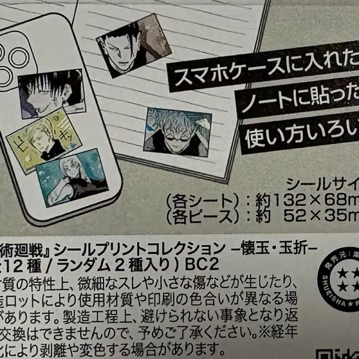 [BUNJANG] Jujutsu Kaisen Reigoku Gyokusetu Original Art Sticker Set (Toji) / 주술회전 회옥옥절 원화 스티커 세트 (토우지)