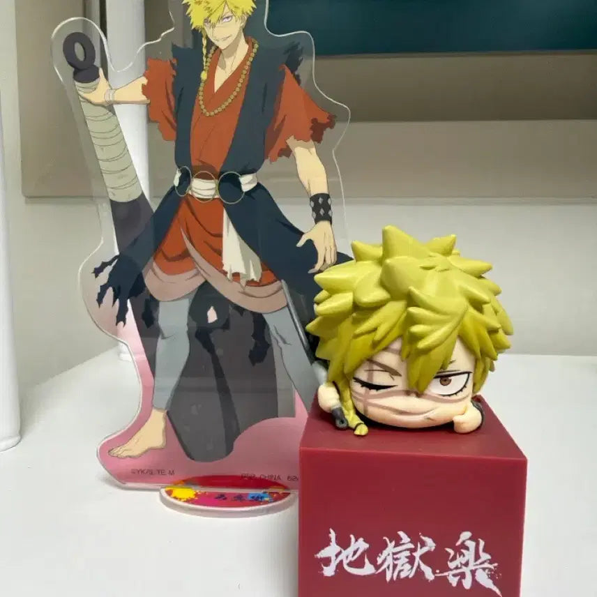 [BUNJANG] Jigokuraku Aza Chobe Bundle Set Figure and Acrylic Stand / 지옥락 아자 초베 일괄