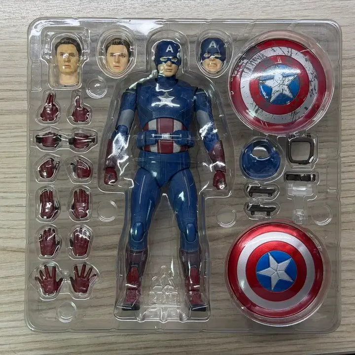 [BUNJANG] Bandai S.H.Figuarts Captain America Avengers 1 Version Action Figure / (개봉품)Shf 캡틴 아메리카 어벤져스1편 버전 급처