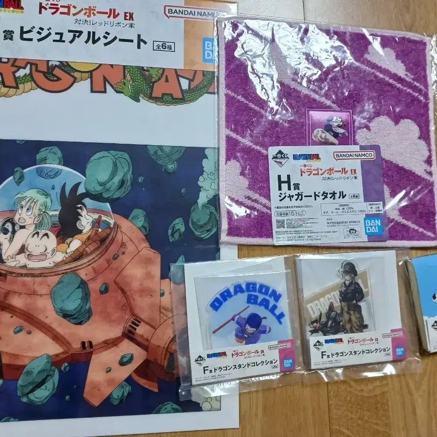 [BUNJANG] Ichiban Kuji Dragon Ball Visual Board Towel Acrylic Stand Memo Pad - Set of 5 / 제일복권 드래곤볼 비주얼보드 타올 아크릴스탠드 메모지 총5종