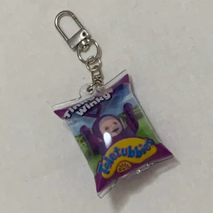 [BUNJANG] Teletubbies Tinky Winky Hologram Keyring / 텔레토비 보라돌이 홀로그램 키링