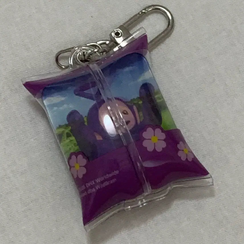 [BUNJANG] Teletubbies Tinky Winky Hologram Keyring / 텔레토비 보라돌이 홀로그램 키링