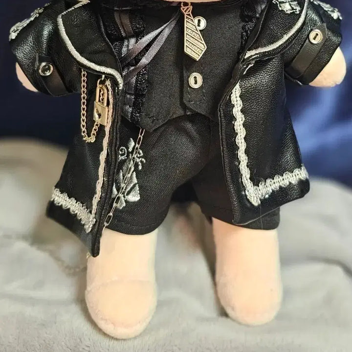 [BUNJANG] Mafia Coat Set (Black) for 20cm Dolls / 20cm 인형옷 마피아 코트 블랙 SP