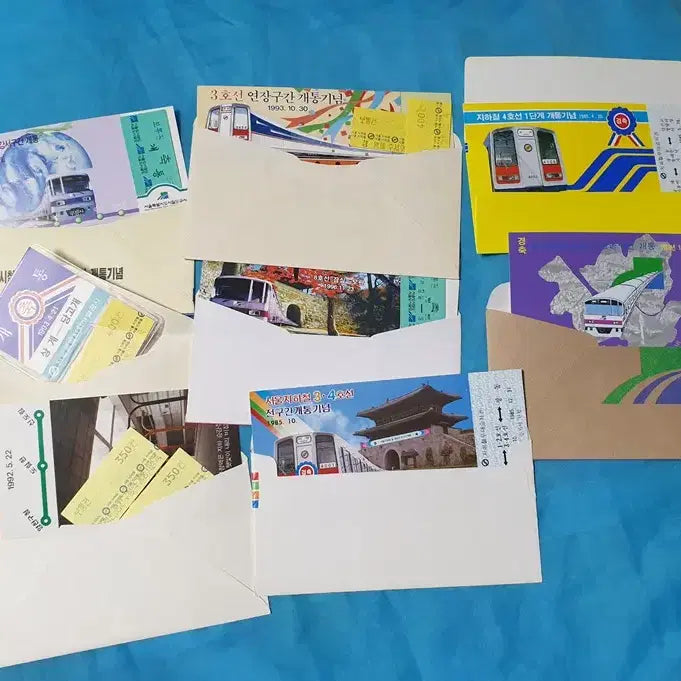 [BUNJANG] Subway Opening Commemorative Tickets 8-Piece Bundle Set / 지하철 개통기념 승차권 8종 일괄