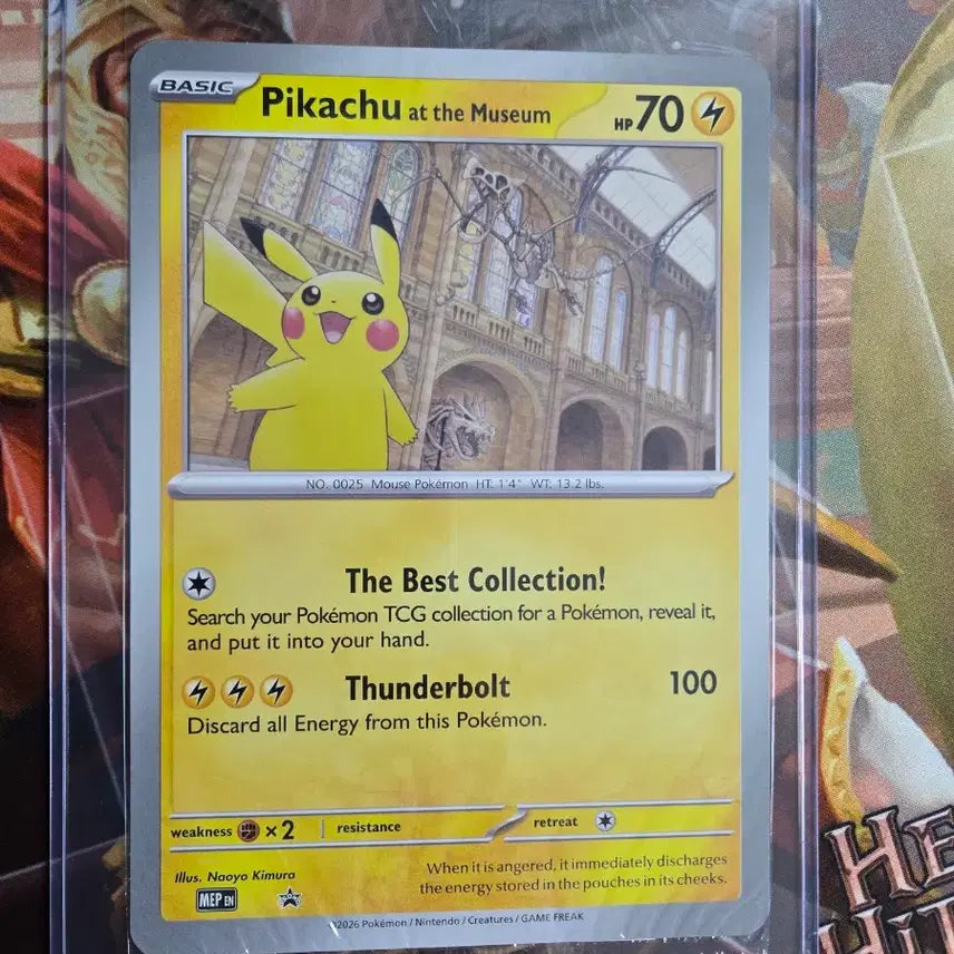 [BUNJANG] Pokemon Pikachu at the Museum Promo Card (Sealed) / 포켓몬 피카츄 앳 더 뮤지엄 프로모 미개봉 런던츄