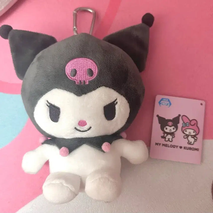 [BUNJANG] Sanrio Kuromi Reel Pass Mascot Plush / 산리오 쿠로미 릴패스 마스코트 인형 양지뢰 지뢰계