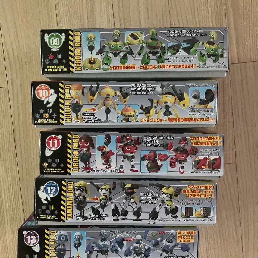 [BUNJANG] Bandai Keroro Robo Series 09-13 (Keroro, Tamama, Giroro, Kururu, Dororo) Plastic Model Kit Bundle / 반다이 케로로 프라모델 로보 시리즈 09~13(케로로 타마마 기로로 쿠루루 도로로)