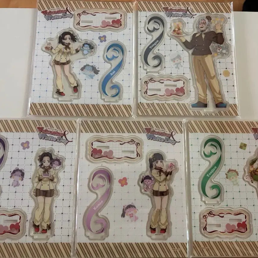 [BUNJANG] Demon Slayer Valentine Acrylic Stands Set (5 types) / **급처** 귀멸의칼날 발렌타인 아크릴 5종