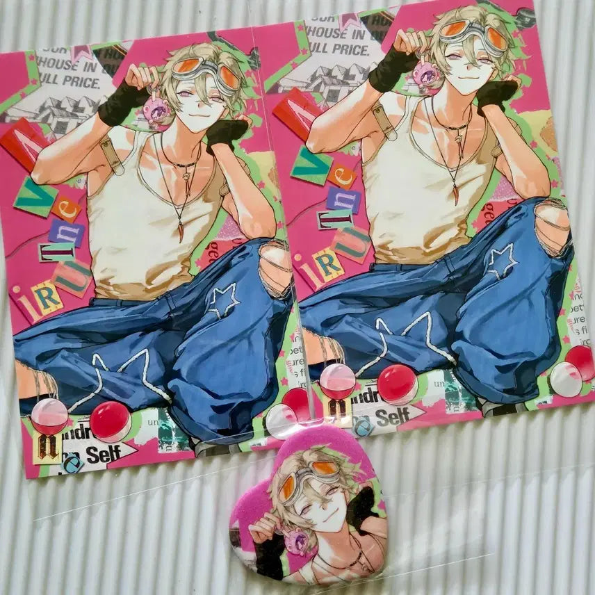 [BUNJANG] Aventurine Glitter Coated Can Badge &amp; Postcard Set / 붕괴 스타레일 붕스 7서코 내 마음속에 어벤츄린 캔뱃지 + 엽서 2장 일괄 판매 양도합니다!!