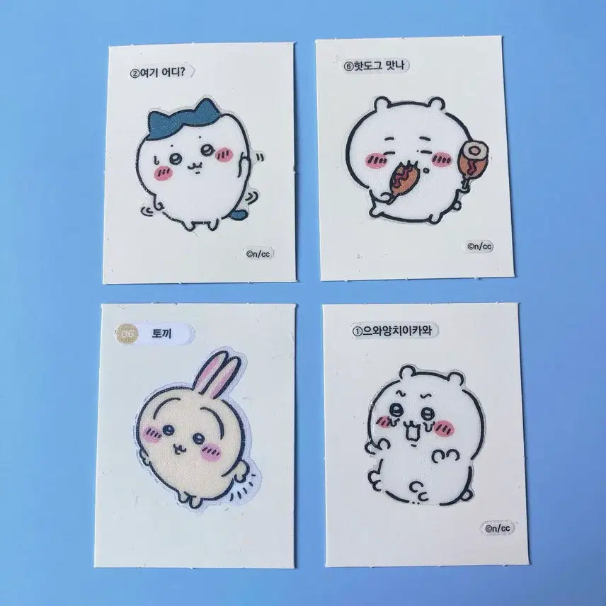 [BUNJANG] Assorted Collectible Stickers (Chiikawa, Cookie Run, Keroro, Manggeureojin Gom) / 띠부씰 판매) 치이카와, 쿠킹덤, 케로로, 망그러진 곰 등