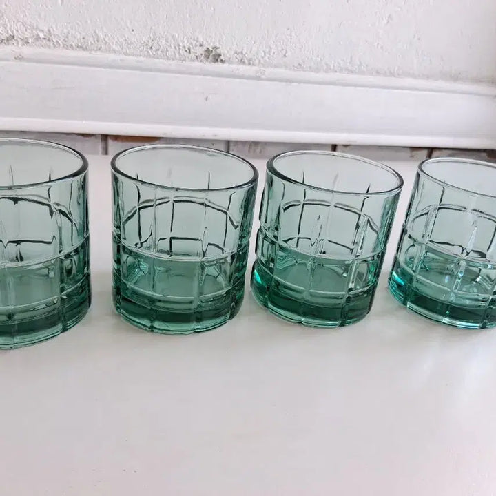 [BUNJANG] Anchor Hocking Tartan Glass Set (2 Pieces) / 빈티지. 앵커호킹 타탄 글라스 2p